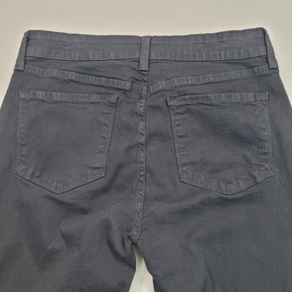 NYDJ Marilyn Straight Leg Jeans Black Denim Size 10P Petite High Rise Stretch - Picture 5 of 13